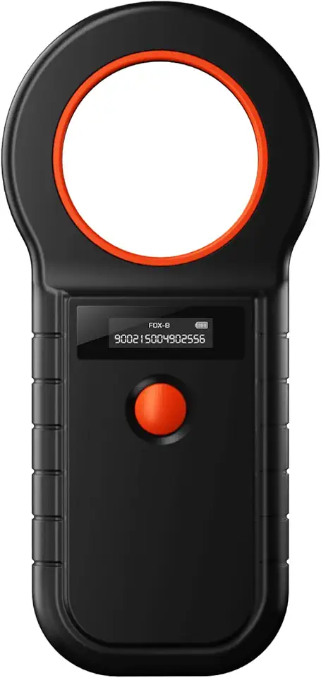 Smoostart Scanner de microchip, ISO11784/85/FDX-B/EMID 128, armazenamento de dados, upload para PC, leitor de scanner de microchip para cão/animal de estimação/gato/porco/animal
