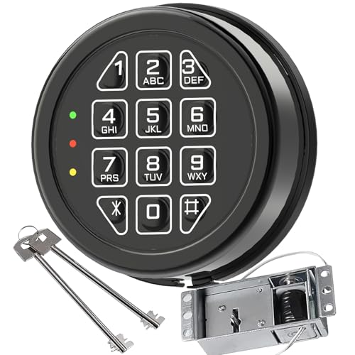 Electronic Safe Lock Replacement Keypad with Solenoid Lock & 2 Keys