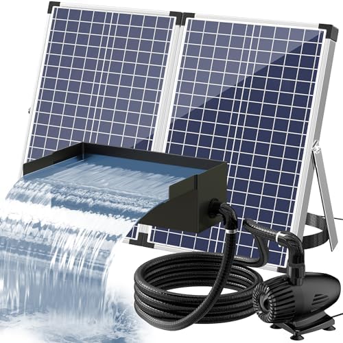 Solar Power for Swimming Pool Pump - 5 Surprising Picks You Need to See 7 POPOSOAP 70W Solar Water Pump with Pond Waterfall Kit, 304 Stainless Steel Pond Waterfall Spillway, Pond Spillway with 9.8FT Corrugated Tubing for Garden Waterfall,Water Features-P5703