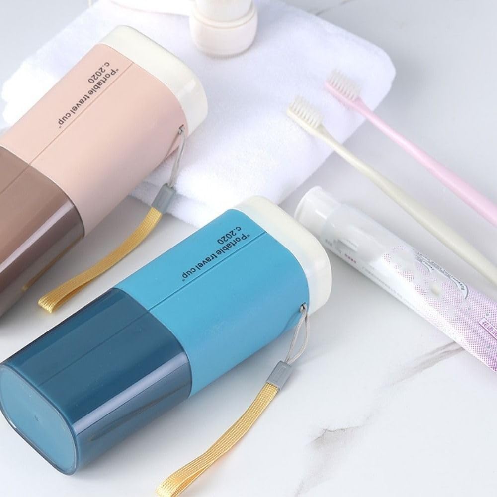 Dalveen Travel Toothbrush Case & Toothpaste Container | Leak-Proof, Portable Holder for Travel, Camping, Bathroom | Unisex, Durable Plastic(1 Piece, Blue) 3