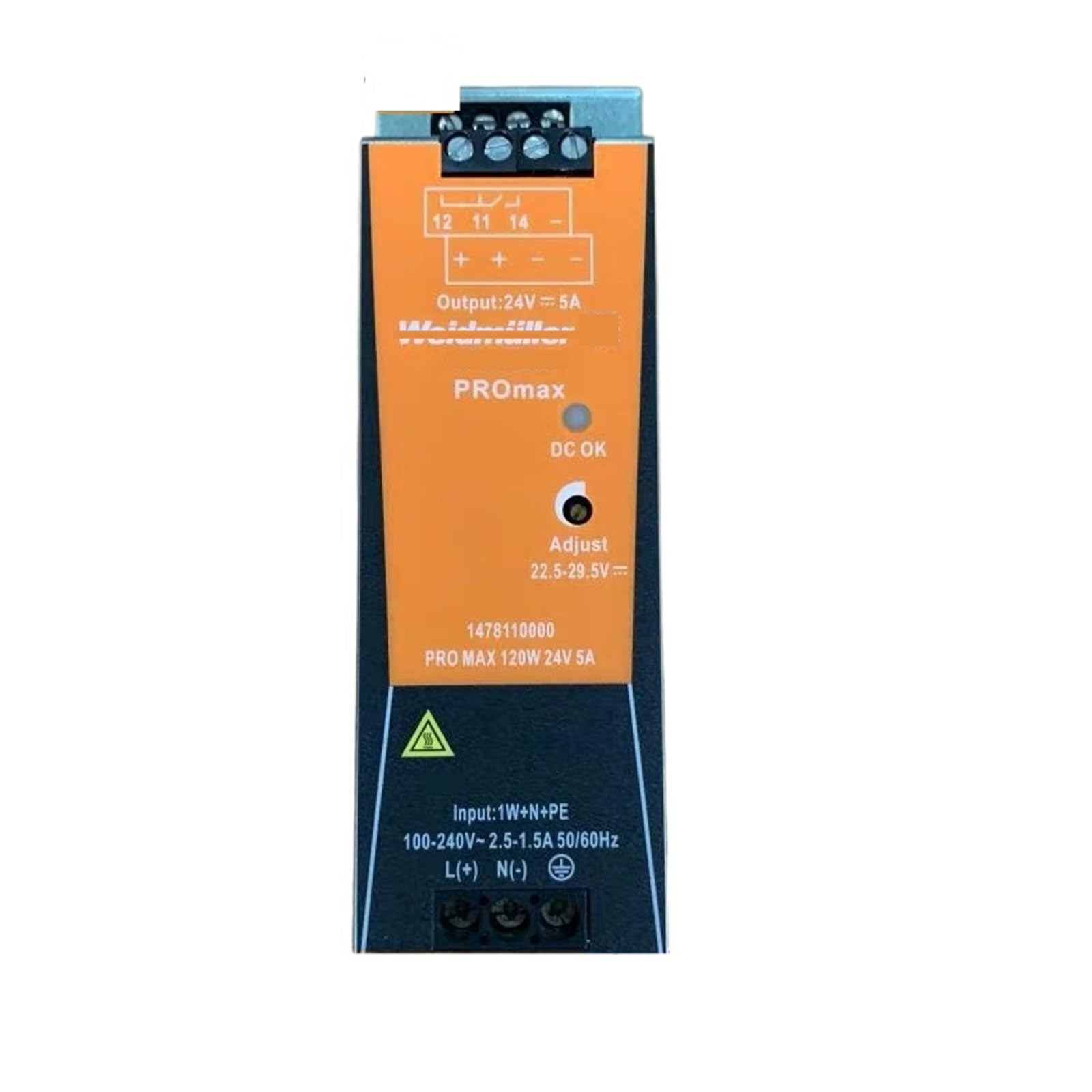 Alimentation sur Rail DIN Pro Max 120W 24V5A 1478110000