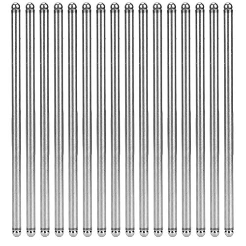 16Pcs Valve Push Rod Set, Hardened Steel Pushrods Replacement 5/16In Diameter 7.8In Standard Length Fit For Chevy #TOP19