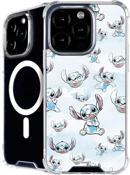 Skinit Phone Case Compatible with MagSafe iPhone 16 Pro - Officially Licensed Disney Lilo and Stitch Dont Wake Me I Bite Design