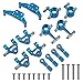 ShareGoo Metal Steering Knuckles Kit A-Arms Suspension Arm Upgrade Parts Compatible with WLtoys K969 K979 K989 K999 P929 P939 1/28 RC Car