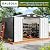 DAUSOLA 10x8 FT Outdoor Storage Shed, Metal Garden Tool Shed with Updated Frame Structure and Lockable Doors, Ideal for Backyard Garden Patio Lawn, Grey