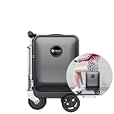 Space Suitcases Smart Rideable Suitcase 26L, Lightweight Electric Luggage Scooter For Travel With Digital Lock, Waterproof And Lightweight (Black)