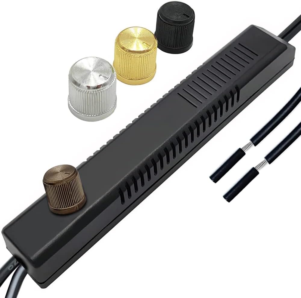 Zing Ear ZE-02A Floor Lamp Dimmer Switch 500W Max. 120VAC Knob Rotary Switch Replacement Kit Plastic Shell - Black