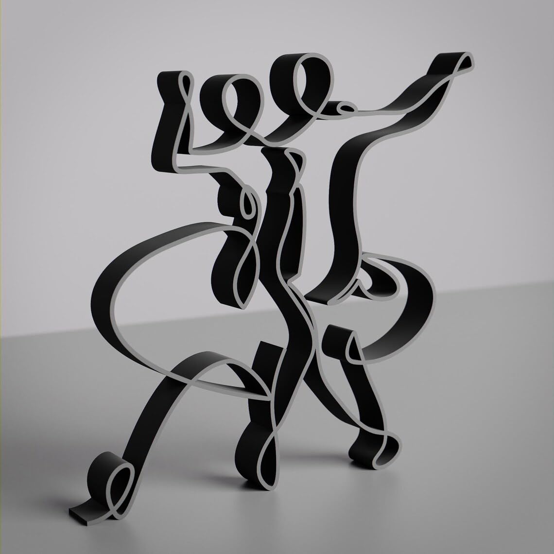 EROTNGO Minimalist Salsa Dancers Line Art Sculpture | Unique Home Decor Accent | Artistic Salsa Dance Design for Living Room and Office | Stylish Modern Decor for Creative Spaces 1