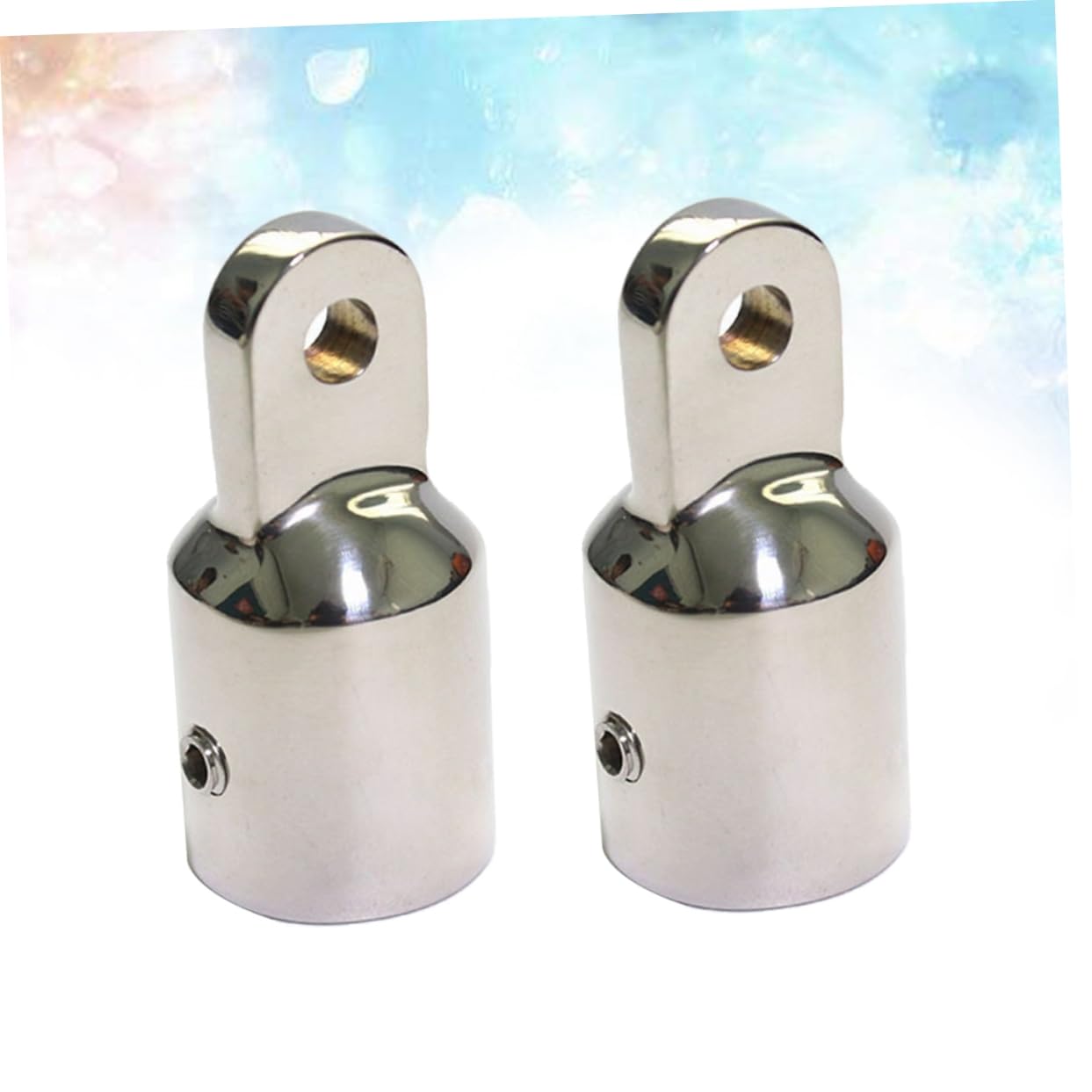 INOOMP 2 Set di Raccordi per Barche E Yacht Terminale per Occhiello da 7/8 Acciaio Inossidabile 316 Lucidato Installazione Resistente 2 Pezzi*2