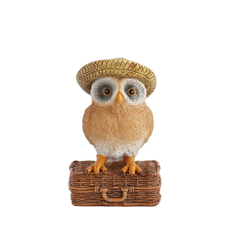 Gemmia A New Morning Miniature Fairy Garden Owl Figurine- Traveler