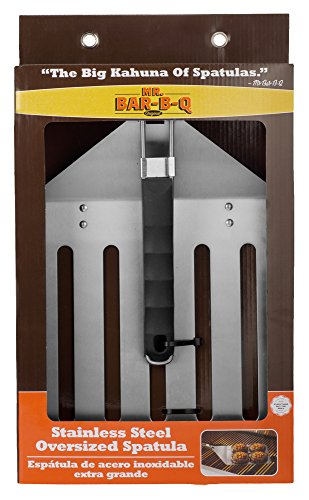 Mr. BBQ Stainless Steel Oversized Spatula with Folding Handle - Perfect for Flipping Fish, Multiple Burgers, Steaks & Removing Pizzas - Great for Tailgating & Camping - Easy Storage - Dishwasher Safe