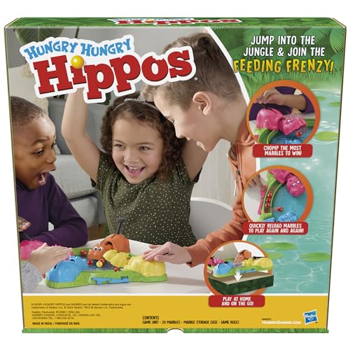 Hungry-Hungry-Hippos-Game-for-Preschoolers-Instant-Marble-Relaunch-Easy-Set-Up-Storage-Ages-4-and-Up-2-to-4-Players-Kids-Games Hungry Hungry Hippos Game for Preschoolers Instant Marble Relaunch Easy Set Up Storage Ages 4 and Up 2 to 4 Players Kids Games