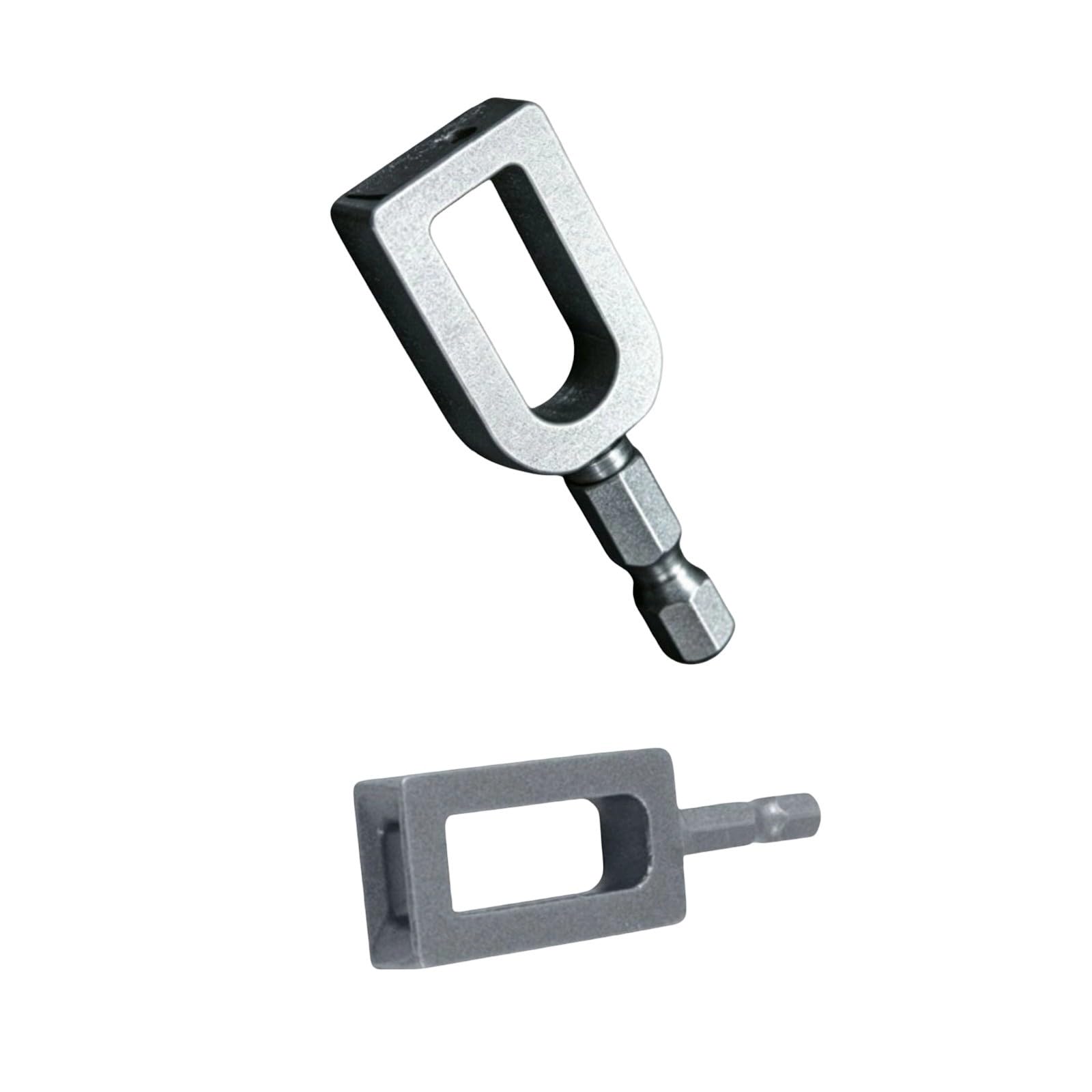 2Pcs 1 / 4Inch Hexagon Handle Wire Twisting Drill Attachment 9#/ 11# Tie Wire Winder Tool for Fence Repair Construction Carbon Steel Twisting