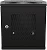 NavePoint 6U 10 Inch Network Server Cabinet, 11.8 inch Deep, Perforated Door, Black, Wall Mountable, 2 x Shelves, 1 x Blank Panel