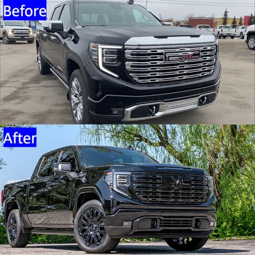 Image of 2pack OEM 2019-2026 Ultimate 6.2L V8 Vent Emblem Right Left 3D Nameplate Badge Replacement for Sierra 1500 85158225 85158226 (Gloss Black Red)