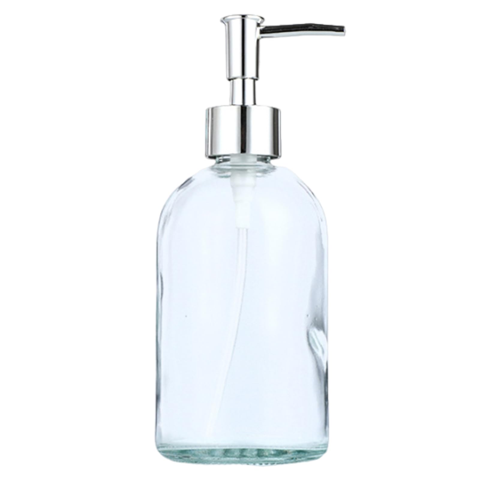 Lerpwige 410ml Glass Liquid Soap Dispenser With Stainless Press For Hand Sanitizers Lotion Bottle Rustproof