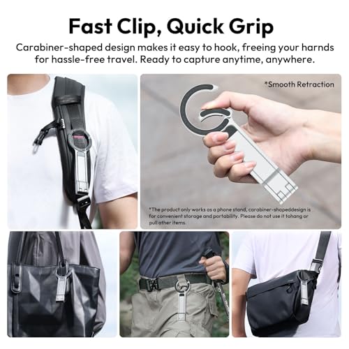 Image of ULANZI MA30 Magnetic Mobile Phone Tripod, Mini Foldable Aluminum Tripod, Double-Sided Magnet, Quick Mount, Compatible with iPhone 16, 15, 14, 13, 12 Magsafe, Silver