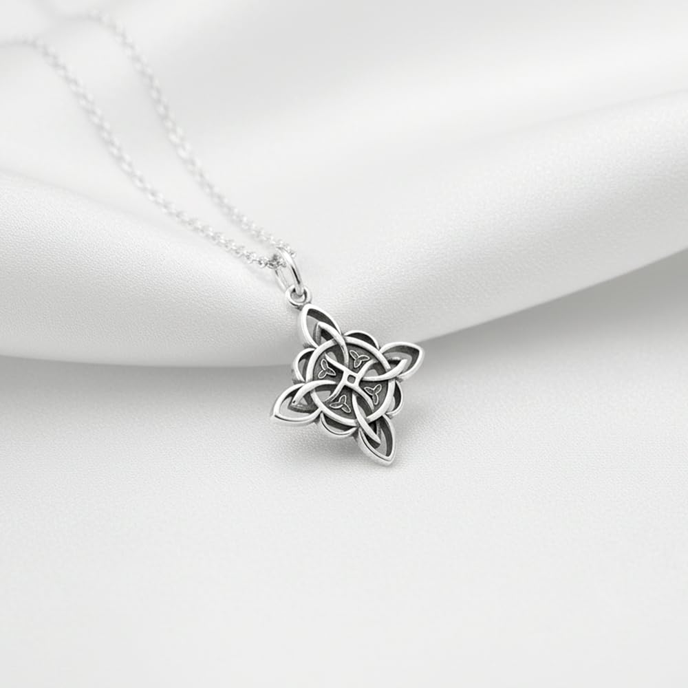 Passo Colgante Nudo de Bruja Plata de Ley 925 - Ideales como Amuletos de la Suerte y Proteccion - Estos regalos originales para mujer se envían en una cajita Hand Made