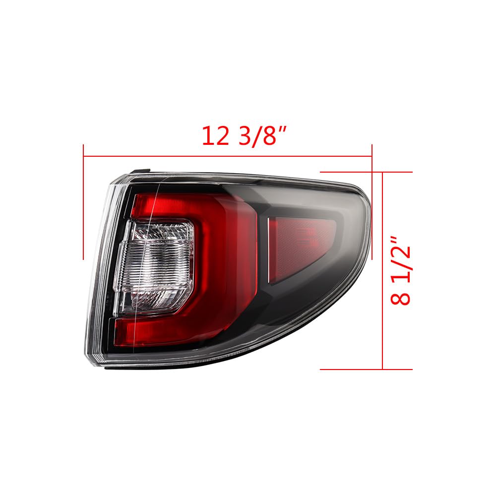 Astra Depot Right Taillight Replacement for 2013-2016 GMC Acadia 2017 Acadia Limited Brake Turn Signal Outer Tail Lamp Passenger Side Marker