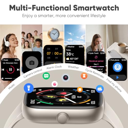 Smartwatch Damen Herren, 1.83" HD Fitness Tracker mit Telefonfunktion – Ansicht 4