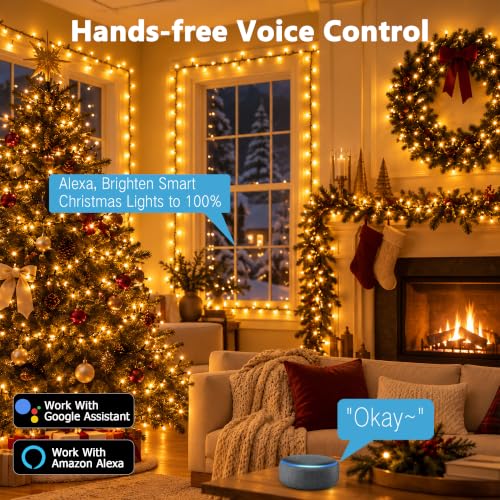 Image of Brizled Smart Christmas String Lights, 200 LED Color Changing Xmas Lights
