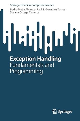 Exception Handling: Fundamentals and Programming-finelybook