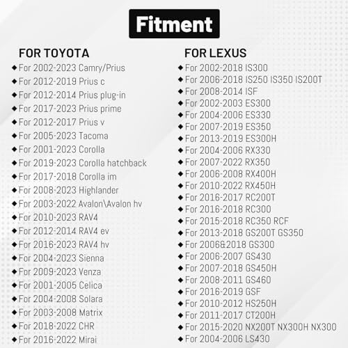 Image of Wheel Lock Lug Nut Set M12 x 1.5 Anti Theft Car Wheel Lock Lug Nuts Fit for Toyota Avalon Camry Corolla Mirai Prius Sienna Tacoma Lexus ES350 IS250 NX200T RX350 Replace 00276-00900