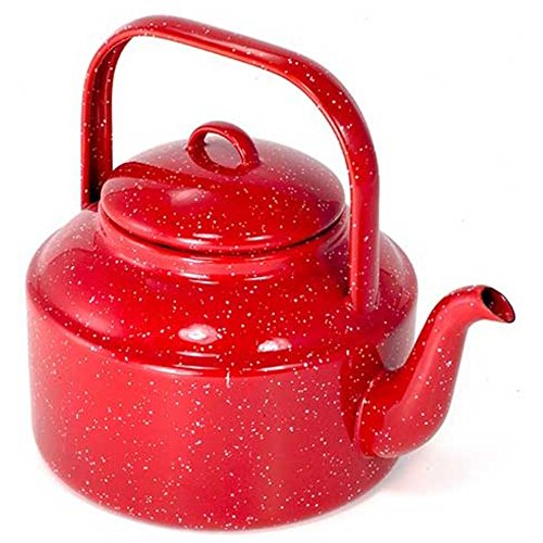 GSI Outdoors - Enameled Steel Tea Kettle in Red