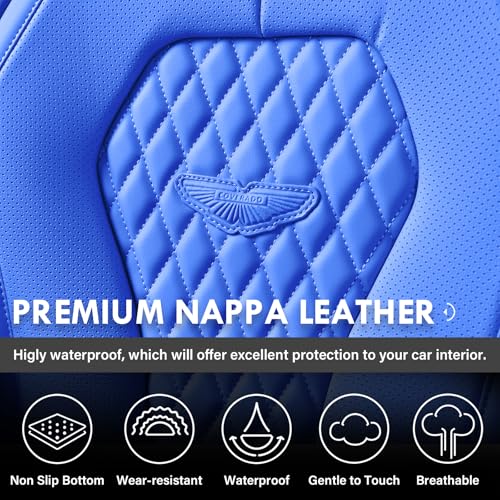 Image of Coverado Automotive Seat Covers Front Seats, Seat Covers 2 Pack, Blue Car Seat Cover, Waterproof Auto Seat Covers, Car Seat Cushion, Front Car Seat Covers Leather Car Seat Protector Fit for Most Cars