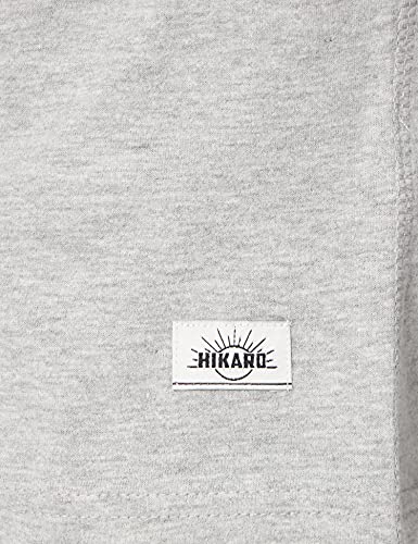 HIKARO T-Shirt con Logo Uomo, Grigio (Grey Marl)