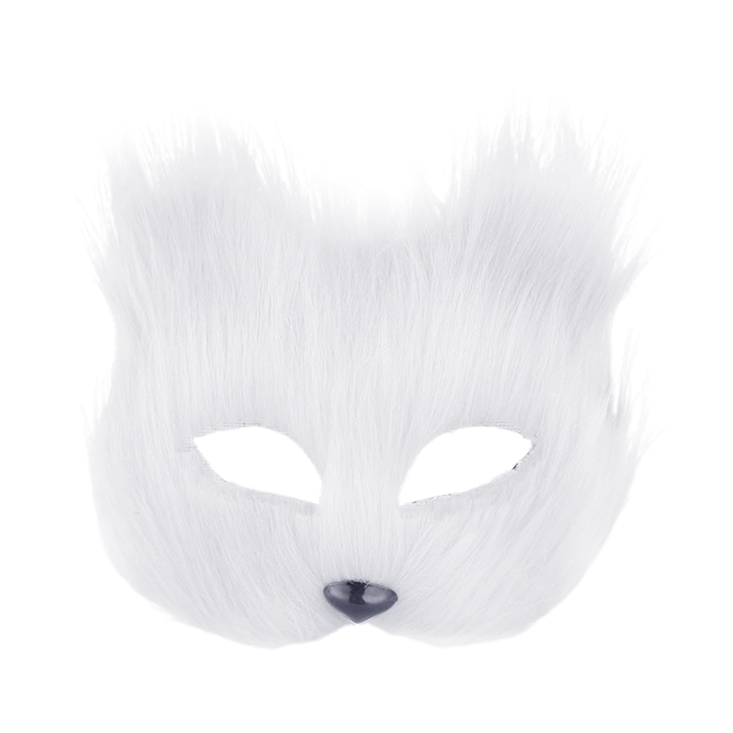 KSBBHDS 1 x Fox Mask Plush Animal Costume Accessory Plastic Mask Animal Mask Cosplay Accessory for Party Banquet Dance (White)