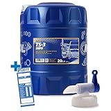 MANNOL TS-3 SHPD iist ein spezielles Leichtlauf-Motorenöl des Typs Super High Performance Diesel (SHPD) auf Mineralölbasis höchster Qualität, für den Einsatz in Dieselmotoren von Lkw, Bussen etc. Dank sorgfältig ausgesuchter Additive bietet es einen hervorragenden Schutz gegen Verschleiß bei hohen Drehzahlen, hohen Belastungen und einem weiten Temperaturbereich. Besitzt hervorragende Eigenschaften bei niedrigen Temperaturen, um leichtere Kaltstarts und hohe Pumpfähigkeit zu gewährleisten. Reduzi