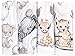 FENSILO Spucktücher Mullwindeln 4er Pack 70x80cm Mulltücher Baby Stoffwindeln für Jungen und Mädchen beige-Olifant