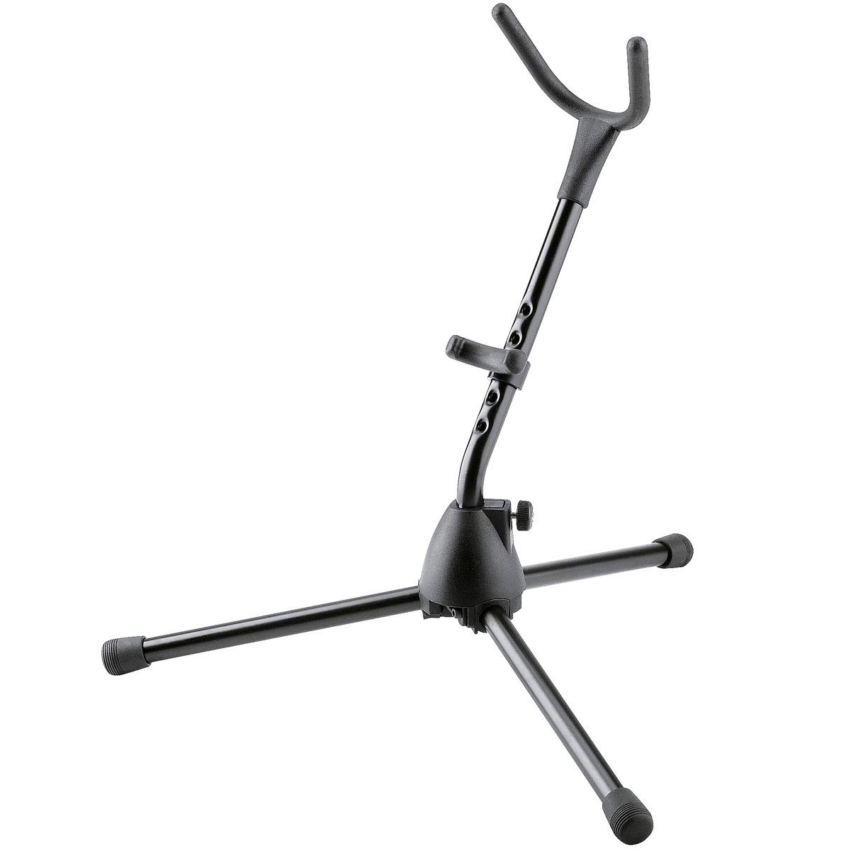 K&M 14300 Saxophonständer Alt Tenor Stativ-Halterung + keepdrum Notenschlüssel Anhänger