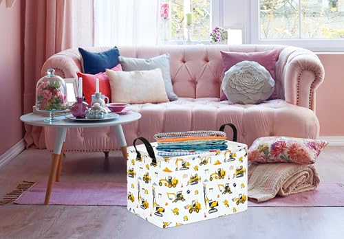 Image of Rectangle Gift Storage Basket Home Shelf Storage Basket Organizer Box Clothes Laundry Hamper Nursery Basket Laundry Basket with Handles (Vehicle)
