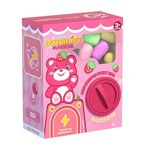 Gashapon Machine Toy - Mini capsula con giocattolo di peluche e snack, distributore di dolciumi interattivo, giocattolo a sorpresa per bambini e ragazze, idea regalo