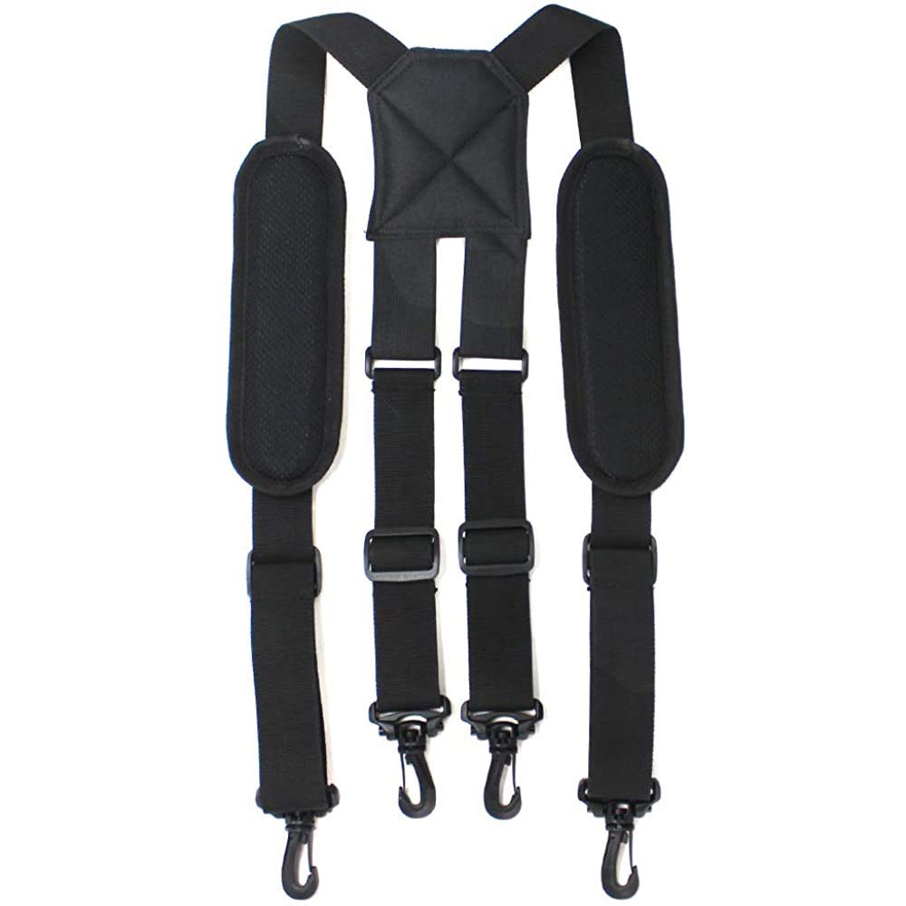 Tactical Tool Belt Suspenders - Padded X-Back Harness For Duty & Work Belts, Adjustable (Fits 36"-50")