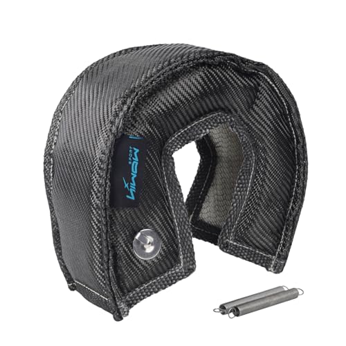 Hiwowsport Carbon Fiber Turbo Blanket T3 Cover Turbocharger Heat Shield Cover Fastener Springs