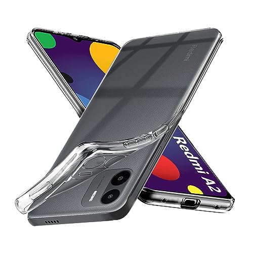 Image of Fashionury Crystal Clear Case for Redmi A2 | Yellowing Resistance | Transparent TPU Silicone | Raised Camera Lips | Slim Transparent Cover