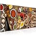 Wandbild Küche - Gewürze 1 Teilig Modern Bild auf Vlies Leinwand Wohnzimmer Flur Essen Bunt 003112a