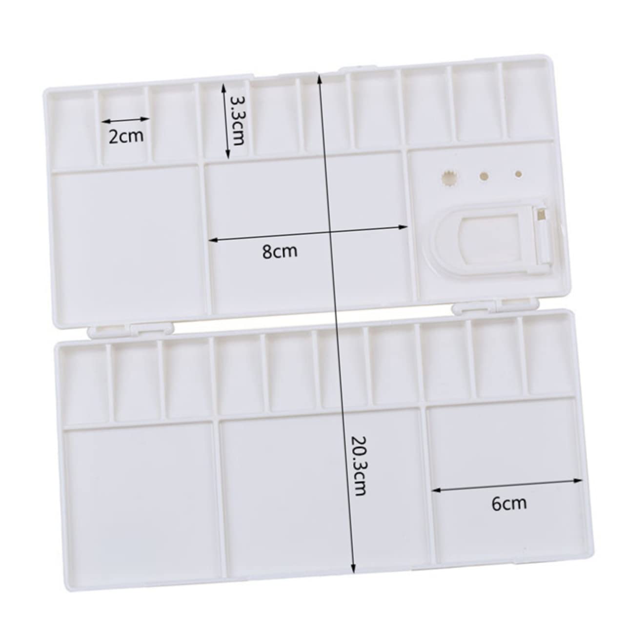 HOMSFOU 4 Pack Round Plastic Painting Palette Folding Lid Watercolor Art Paint Tray Set for Artists Students Boys and Girls