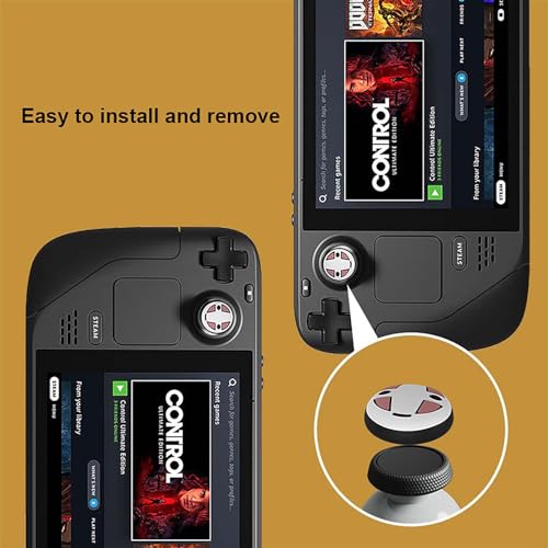 SEIAIYG Thumbstick Grip Caps para Steam Deck OLED/ASUS ROG Ally, Silicona Joystick Caps Antisudor Antideslizante para Steam Deck OLED/ASUS ROG Ally Thumb Grip Protector Accesorios, Blanco - 4 Pcs - imagen 5