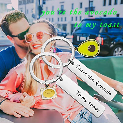 CHOORO Anniversary Couple Gifts You are The Avocado to My Toast Keychain Set Best Friend Gift Ideas Gift For Boyfriend3