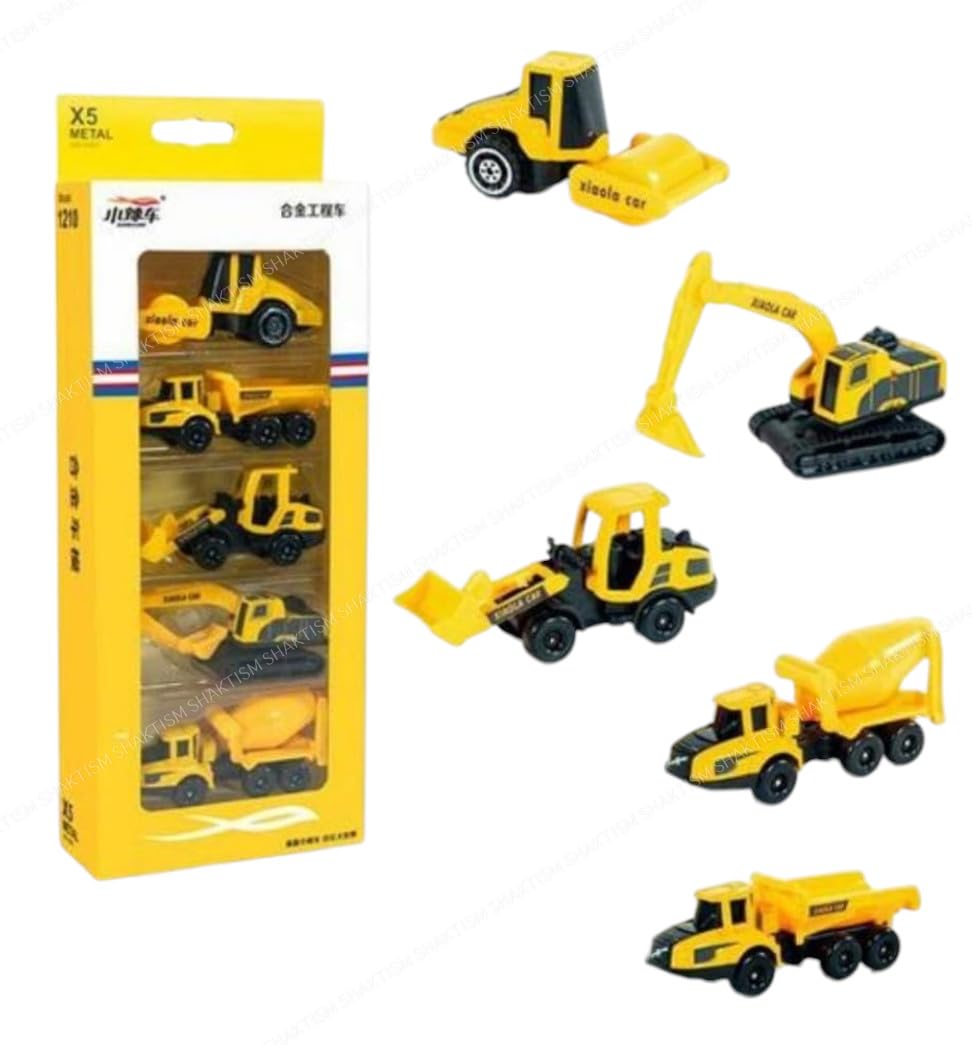 SHAKTISM Construction Vehicle Set of 5 Mini Die-Cast Metal Body Models - Durable Construction Truck Toys for Kids 5 PCS Yellow JCB Construction Vehicle Set, Die-Cast Metal Body, Movable Parts (B0DFVQ5RJ1) Amazon Price History, Amazon Price Tracker