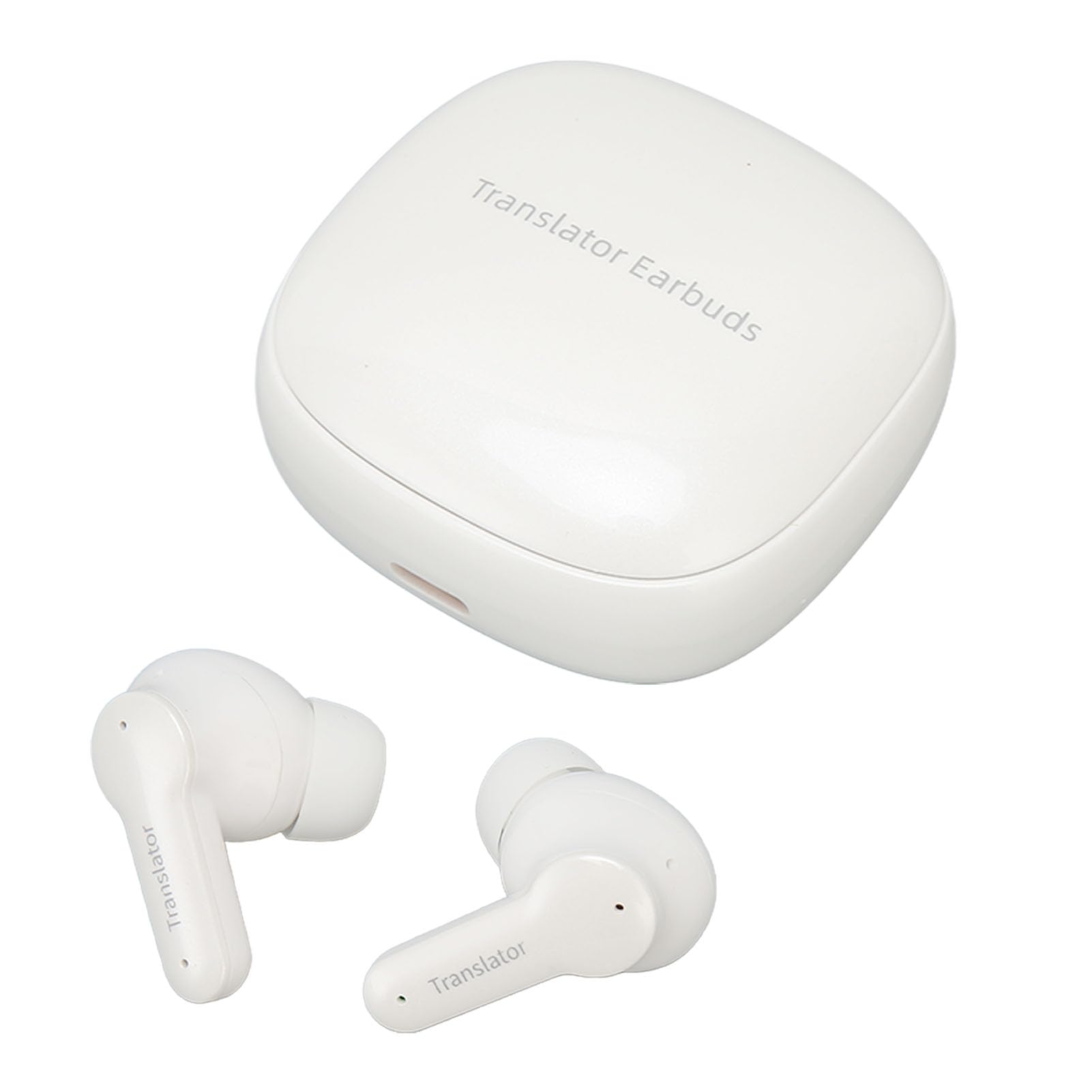 Auricolari Traduttore Linguistico, Auricolari Traduttore Bluetooth con Supporto 74 Lingue, Traduzione in Tempo Reale per Viaggiatori, Bianco, unità 2
