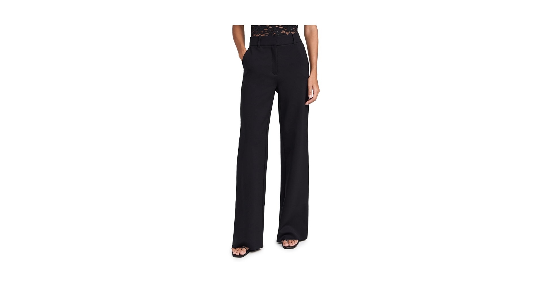 commando Women's Neoprene CEO Wide Leg Trousers, Black, S at