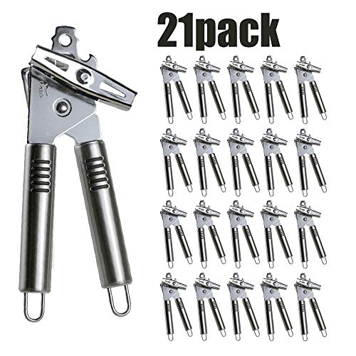 Stanbow - Abridor de latas 3 en 1 de acero inoxidable multifuncional, con pomo de giro fácil y asas ergonómicas para latas de cerveza de vino y alimentos enlatados de grado alimenticio (Paquete de 21)