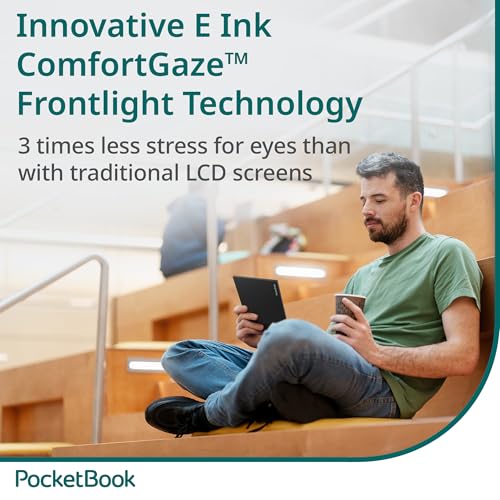 Image of PocketBook InkPad Color 3 E Ink E-Reader 32GB - Enhanced 7.8'' Color E-Paper Display-Eye-Friendly Audio-Book & E-Book Reader-Text-to-Speech-SMARTlight, Bluetooth, Built-in Speaker-Waterproof