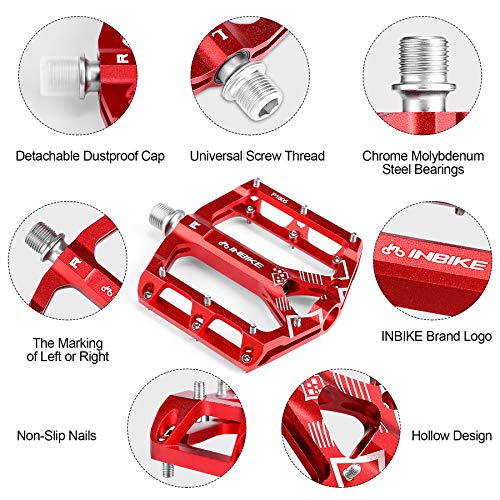 INBIKE Pedali Bici Antiscivolo Antipolvere e