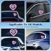 Car LED Ambient Light - Solar-Powered Heart-Shaped LED Neon Light, IP65 Waterproof Car Decor, Switchable Modes, Romantic Cars, Romantic Ambient Lighting for Couples (Pink 2pcs)